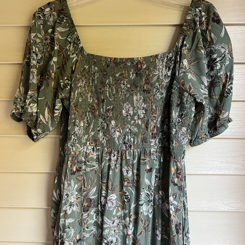 Maurice’s Smocked Floral Green Dress Size XXL - Picture 8 of 14